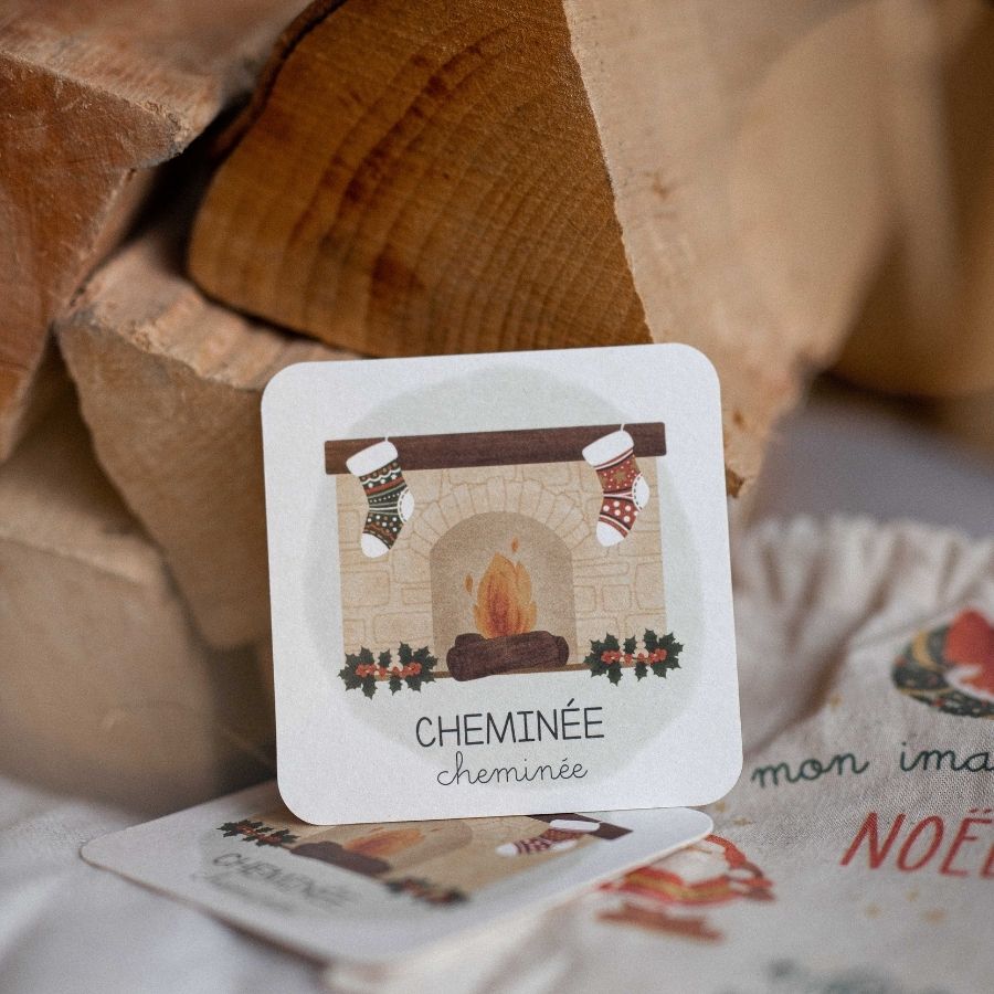 imagier décoration cheminée de Noël par maison fripon fabriqué en France